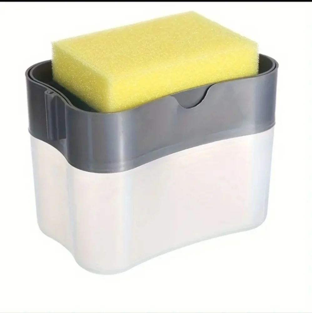 Press Sponge Dishwashing‎ Soap Dispenser Gray